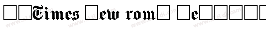 书宋Times new roma Reg字体转换